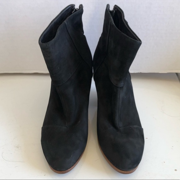 Rag & Bone Newbury black suede wood booties boots shoes - Picture 3 of 15